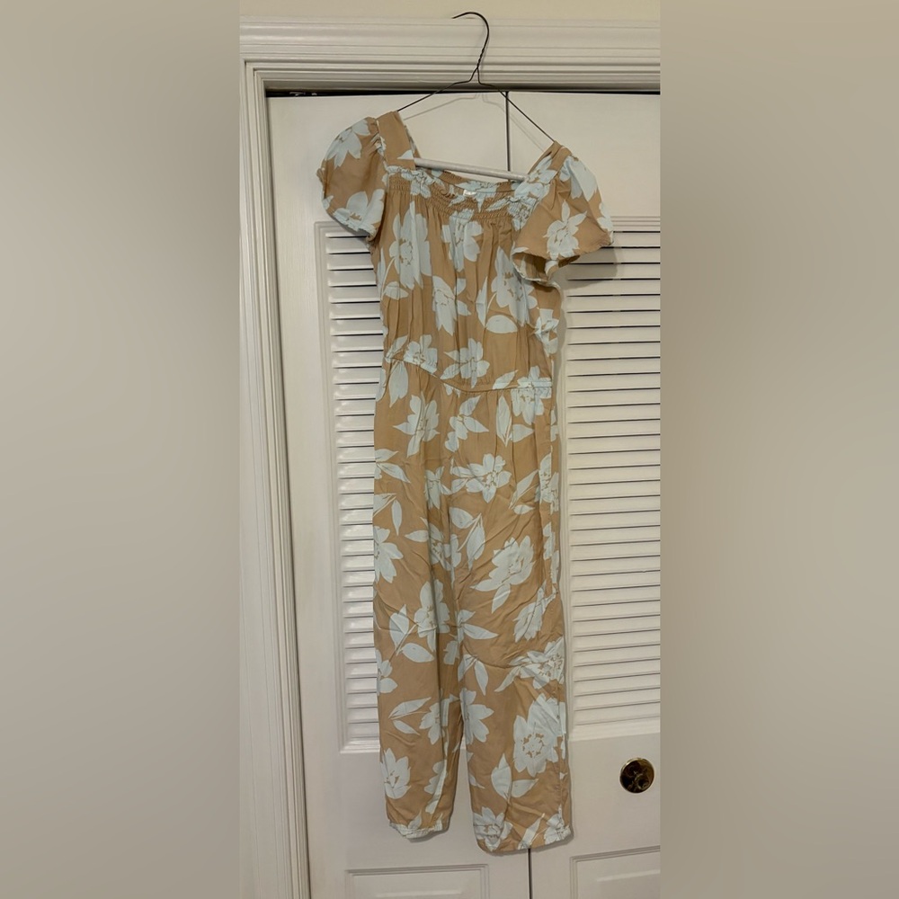 Carter's Tan and White Floral Jumper